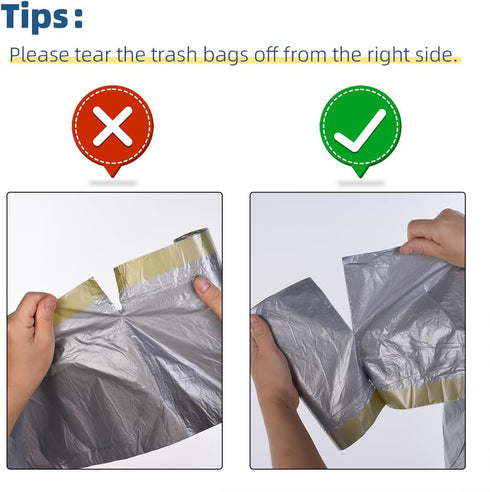 8 Gallon Drawstring Trash Bags, 45 Count, Garbage Bags for Bathroom, Bedroom, Office Wastebasket Liners