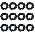 Pack of 12 Cotton Hair Scrunchies - Solid Color Ponytail Holders for Girls (Black)