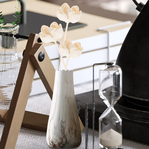 Set 4 ARTIBETTER Aromatherapy Diffuser Flowers of Natural Cotton Flower Reed Diffusers for Home Office Yoga Room
