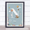 The Card Zoo New Baby Birth Details Christening Nursery Woodland Animals Initial N Gift Print