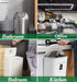 Hommaly 2.6 Gallon Small Clear Trash Bags, 240 pcs Strong Garbage Bags for Office, Bathroom, Waste Basket