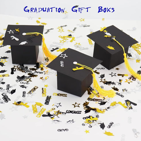SDKI 30Pcs Graduation Cap Candy Box, Graduation Party Supplies 2025 Decorations for Party Favor