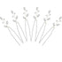 Syhood 6 Pieces Pearl Crystal Bridal Hair Pins, Rhinestone Flower Wedding Hair Accessories for Women