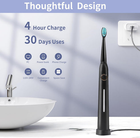 USB Charger Base for 7AM2M AM105/AM110 Electric Toothbrush, Compatible with Fairywill/Bitvae/Dnsly/Vekkia/Gloridea/Sboly