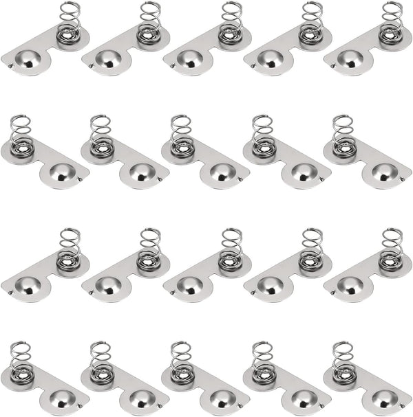 Fielect 50Pcs AA Battery Spring Plate, Positive Negative Conversion Spring Contact