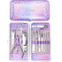 ZIZZON Nail Clippers Kit, Manicure Pedicure Set with Holographic Case (Purple)