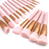 Z'OREYA 15Pcs Makeup Brush Set, Premium Synthetic Kabuki Brushes for Foundation, Concealers, Blush, Eye Shadows (Pink)