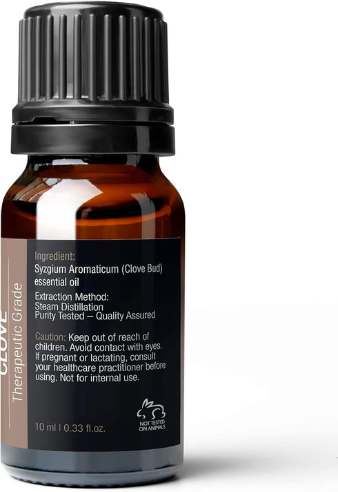 Pure Body Naturals Clove Bud Essential Oil, 10 ml, Pure and Undiluted Therapeutic Grade for Aromatherapy