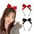 Red Bowknot Headband for Women Girls, Handmade Black Bows Hair Hoop, Bowknots Hair Bands