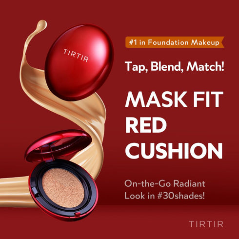 TIRTIR Mask Fit Red Cushion Foundation | Japan's No.1 Choice for Glass skin, Long-Lasting, Lightweight, Buildable Coverage, Semi-Matte (21W Natural Ivory, 0.63 Fl Oz (Pack of 1))