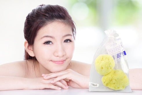 Premium Natural FINA Silk Sponges - 2pc, 4"-4.5" Luxury Soft Sea Sponge for Makeup, Facial Cleansing & Bathing