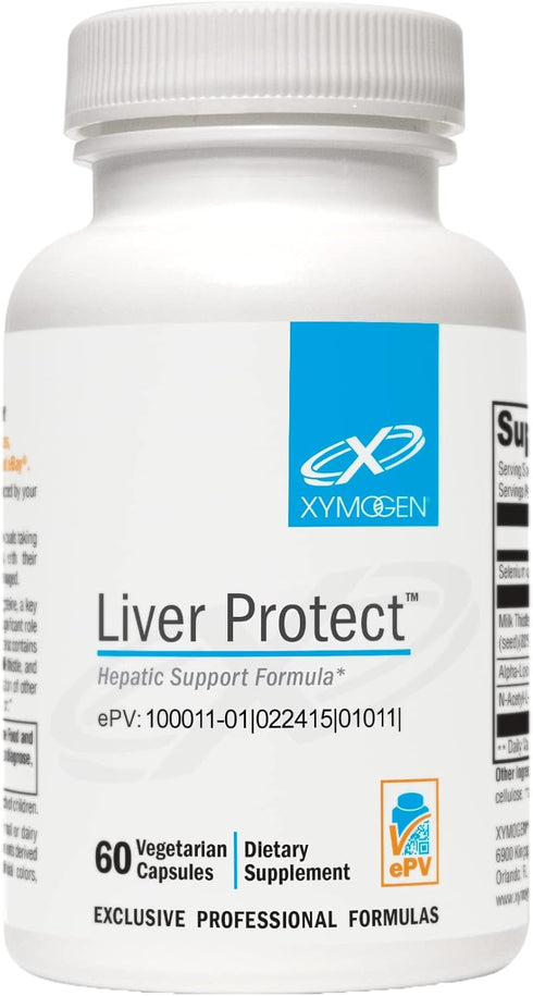 XYMOGEN Liver Protect - Supports Liver Health, Glutathione Production with Milk Thistle Extract, 60 Capsules