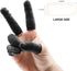 Large Disposable Latex Finger Cots - Anti Static Finger Protectors for Electronic Repair and Industrial Use (Black)