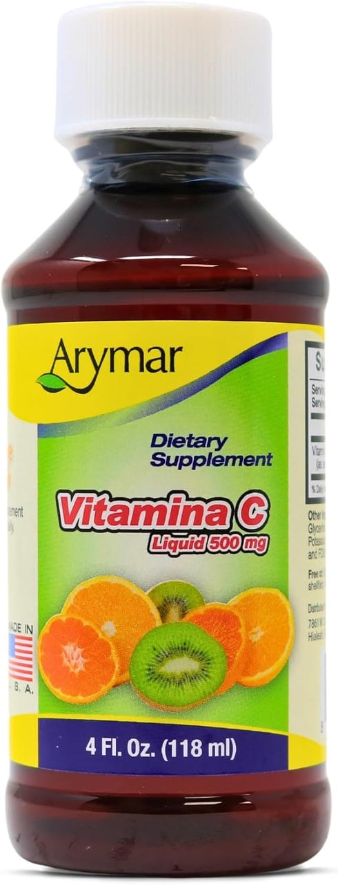 Vitamin C for Adults, Immune Support, Orange Flavor, 4 Fl Oz