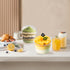 100 Pcs 8 OZ Disposable Plastic Cups with Flat Lids, Snack Bowls for Ice Cream, Cake, Fruit, Parfait, Pudding