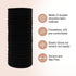 Kitsch Black Hair Ties, 20pcs No Damage Strong Stretchy Hair Bands, Soft Nylon Ponytail Holders for Updos & Braids