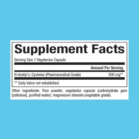 Natural Factors N-Acetyl-L-Cysteine 500 mg | 90 Capsules | Superior Antioxidant Support for Respiratory & Immune Systems