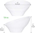 PLASTICPRO Disposable Angled Plastic Bowls Round Large Serving Bowl, Elegant for Party's, Snack, or Salad Bowl, White, Pack of 4 by PLASTICPRO