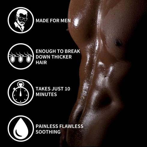 IVNIL Hair Removal Spray Foam for Men, Effective Painless Cream for Underarm, Chest, Back, Legs - All Skin Types