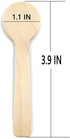 3.9 Inches Mini Wooden Ice Cream Dessert Spoons, Disposable Cutlery, Pack of 100
