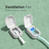 TS22 Portable Heat Drying Toothbrush Case, Built-in Fan, Rechargeable container, Perfect for Traveling & Home