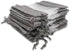 12-Pack X-Large Gray Linen Burlap & Organza Gift Bags w. Drawstrings (7.5x11.5 in) - Party Favors by The Display Guys