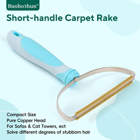 Pet Hair Remover, Retractable Carpet Scraper Rake, Portable Dog Cat Hair Remover for Embedded Fur from Carpet, Stair,