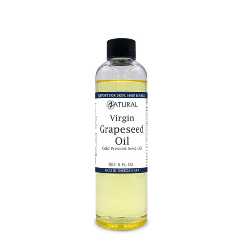 Zatural Grapeseed Oil - 100% Pure Cold Pressed Virgin High Temperature Cooking Oil (8oz)