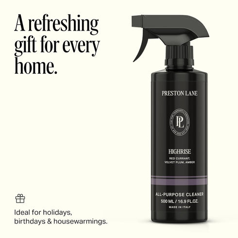 Preston Lane Luxury All-Purpose Cleaner, Highrise Scent | Bio-Based Multi-Surface Spray | Streak-Free Finish, Lifts
