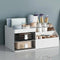 Makeup Organizer with 2 Drawers, White Countertop Storage for Vanity, Bathroom, and Bedroom Cosmetics