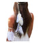 Set of 2 Women Bohemian White Peacock Feather Headband and Armband Handmade Tribal Indian Fascinator Wedding Accessories