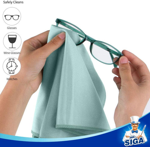 Pack 12, 35 40cm 13.7" 15.7" MR.SIGA Ultra Fine Microfiber Cloths for Glass, of x x