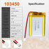 3.7V 103450 2000mAh Lipo Battery Rechargeable Lithium Polymer ion Battery with JST Connector, Can Replace 103454 963450 Lipo Battery