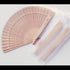 50PCS Drawstring Organza Folding Hand Fan Pouch Party Wedding Favor Bags (White)