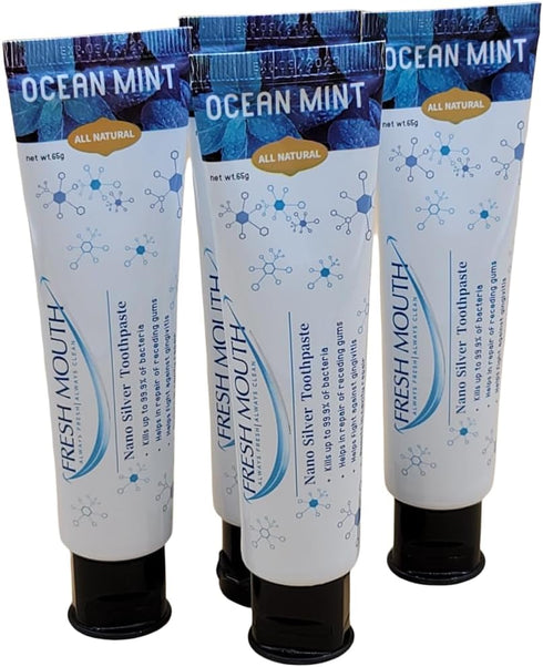 FRESH MOUTH Nano Silver Toothpaste, Ocean Mint, 65g