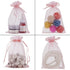 HRX Package 100pcs Blush Pink Organza Gift Bags, 4 x 6 inch Drawstring Jewelry Pouches for Party, Wedding, Baby Shower