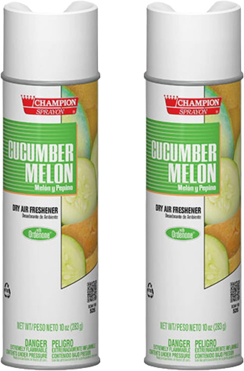 Champion Sprayon Air Fresheners, Cucumber Melon, 15 oz. Net, 2 Count for Home and Office Use