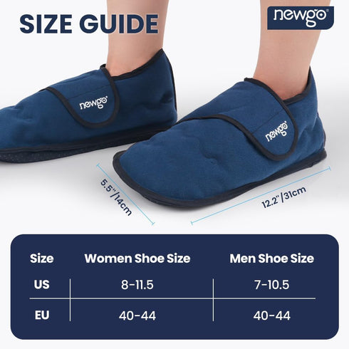 NEWGO Foot Ice Pack Slippers, 2 Pack Reusable Gel Cold Pack Slippers for Plantar Fasciitis, Achilles Tendonitis Relief