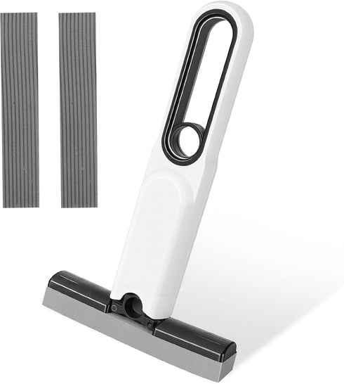 PISEMUAK Mini Sponge Mop Self Wringing, Foldable Desktop Mop with Upgraded Handle +