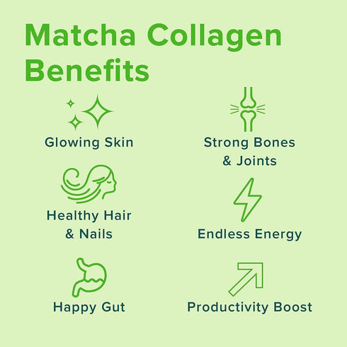 Further Food Matcha Collagen Peptides Powder, Organic Matcha & Cordyceps for Energy, Gut Health, 10.62 oz