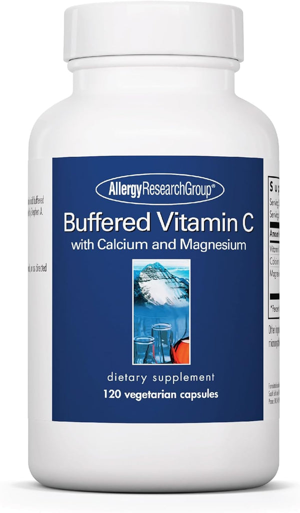 Allergy Research Group Buffered Vitamin C, 120 Capsules with Calcium Magnesium