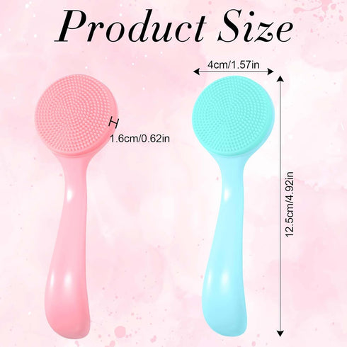 Silicone Manual Facial Cleansing Brush Skin Friendly Scrubber for Exfoliating, Massaging, and Makeup Removal