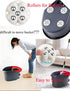 ZoiscPure 4 Wheels,360 PCS Caster Rollers Compatible with Ocedar Mop Bucket Stainless Steel,Self Adhesive Rollers
