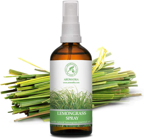 Lemongrass Aromatherapy Spray with Natural Essential Oil 3.4 Fl Oz - Room Mist and Air Freshener