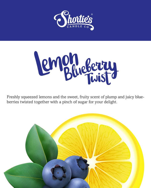 Shortie's Candle Company Lemon Blueberry Twist Wax Melts Multi Pack, Formula 117-2, Highly Scented 3 Oz. Bars (6 Oz.