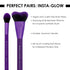 MODA Perfect Pairs Insta-Glow Kit, Travel Size Highlight & Contour Brush Duo