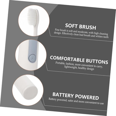Set Holibanna Travel Toothbrush Electric Waterproof Gentle Stimulation Oral Care Toothbrush Easy to Carry