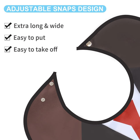 Washable Adult Bibs with Crumb Catcher - Reusable Clothing Protectors for Men