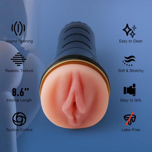 Tracy's Dog Realistic Male Masturbator, Adult Sex Toys for Men, Soft Fleshy Men Adult Toys, Lifelike Textured Vagina
