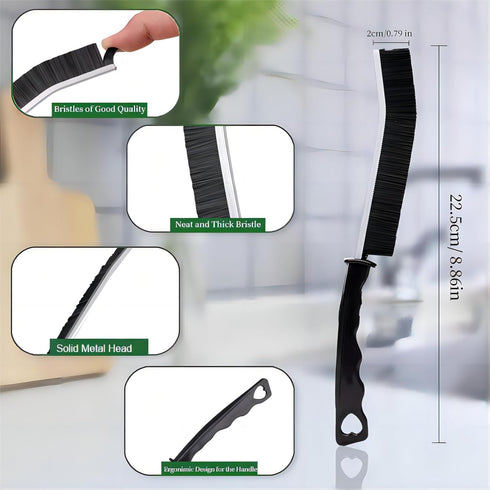 2 Pcs Crevice Cleaning Brush Set - Hard Bristle Gap Brush Multifunctional for Bathroom, Household, Kitchen, Tiles,